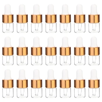 

100pcs 1ML Refillable Essential Oil Bottles Dropper Bottles Glass Essential Oil Dropper Bottle