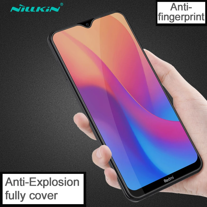 Nillkin Glass for Xiaomi Redmi 8A / Redmi 8 CP+Pro Full Tempered Glass Screen Protector Anti-Explosion Protectors Film - Цвет: Черный