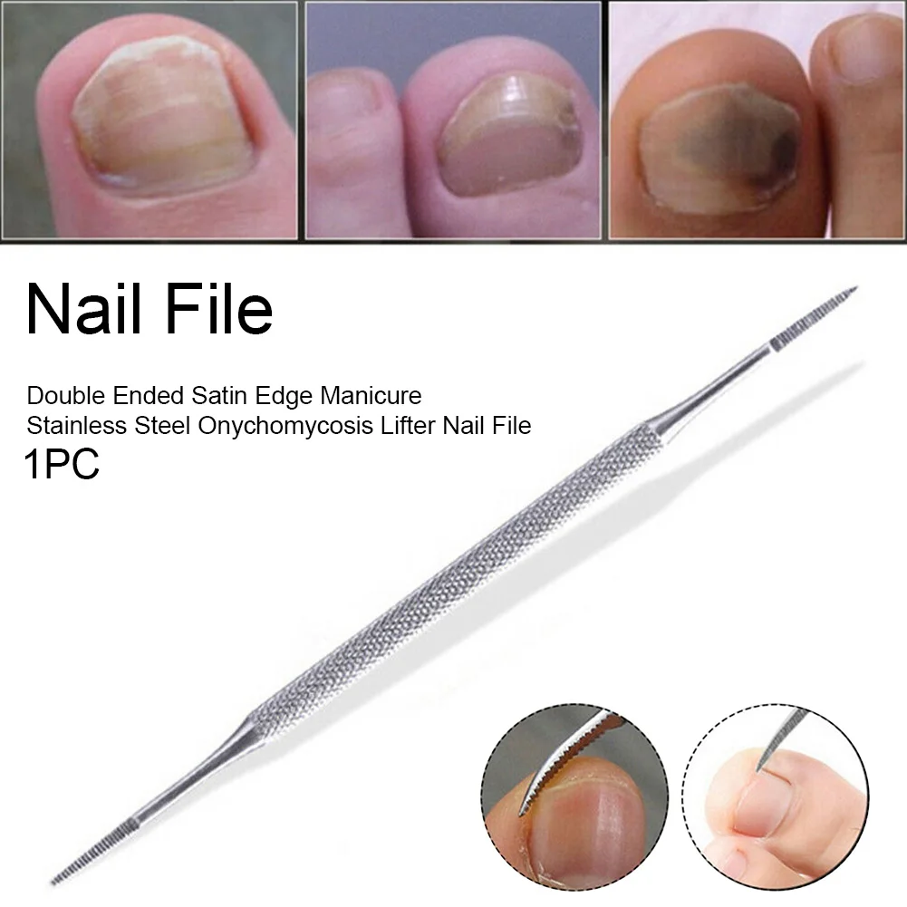 

Stainless Steel Clean Manicure Pedicure Paronychia Podiatry Lifter Nail File Onychomycosis Ingrown Toe Satin Edge Double Ended