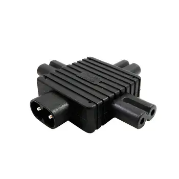

IEC320 C8 to C7 1 to 3 Power Adapter Connector Square Splitter Converter C8 Male To C7 3 Female PDU/UPS Chassis Server