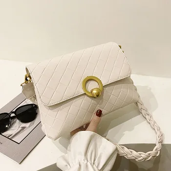 

Original Design Winter Bag 2020 HOT Foreign Style Joker Chain Messenger Bag Crocodile Pattern Shoulder Bag Diamond Square Bag