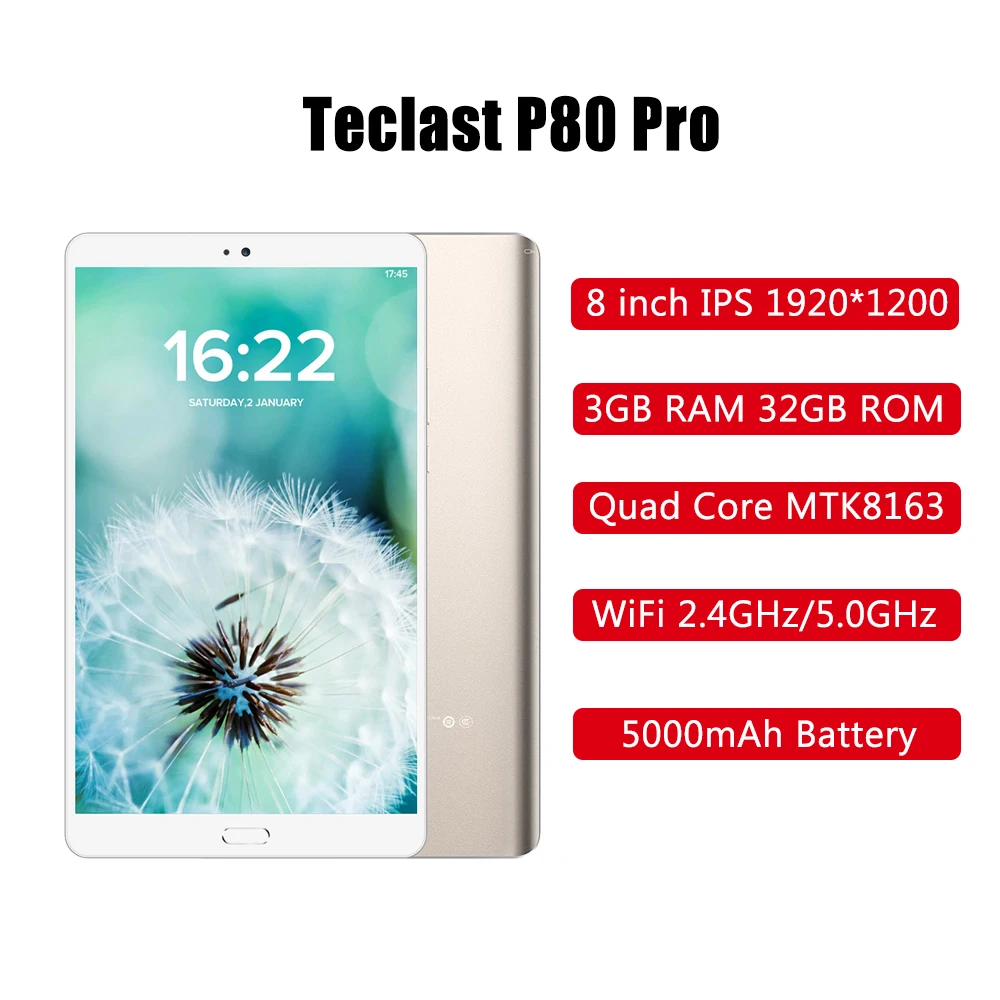 Teclast P80 Pro Android 7,0 MTK8163 8 ''ips 1920*1200 3 ГБ ОЗУ 32 Гб ПЗУ четырехъядерный двойной WiFi GPS Bluetooth HDMI металлический планшет