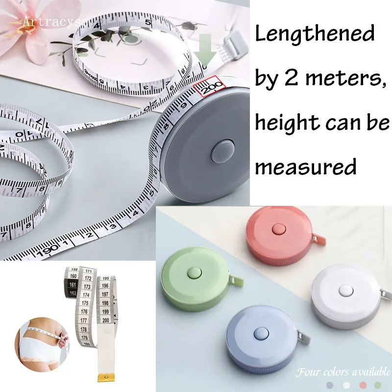 1pc Portable Retractable Macaron 1.5m Tape Measure, Automatic Retractable  Type For Sewing Tailor Measuring, Mini Leather Soft Measuring Tape For Body  Measurements