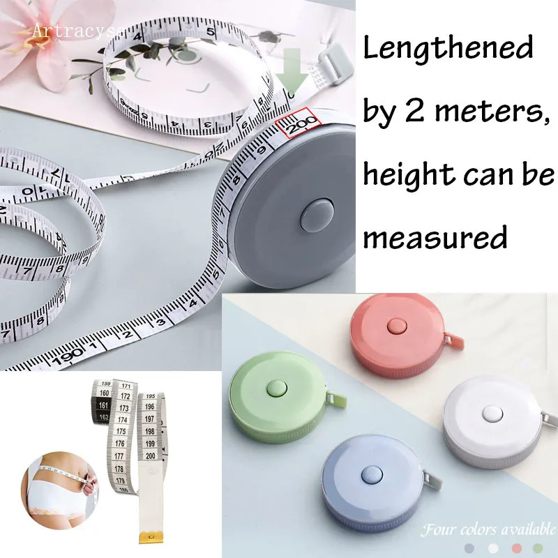 Cinta métrica de 150 cm, regla telescópica portátil, regla de altura para  estudiantes, cinta métrica en cm y pulgadas, herramienta de medición de cost