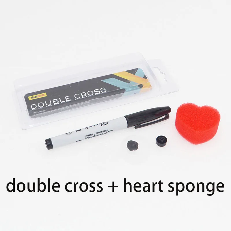 Double Cross by Mark Southworth (1 X Stamper + 1 Heart Stamper) Magic Tricks Close Up Mgaia Illusion Gimmick Props Magicians