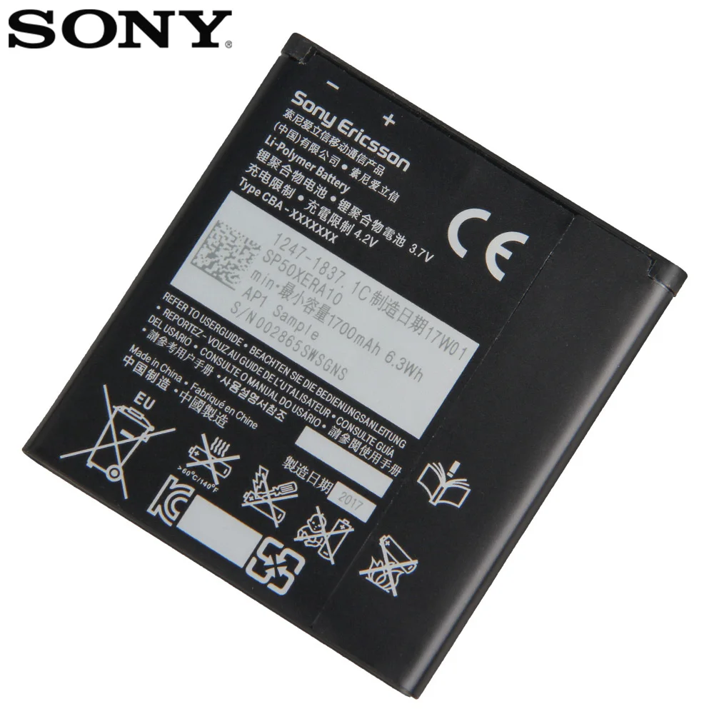 Оригинальный аккумулятор Sony для SONY Xperia S LT25i V LT26i AB 0400 BA800 TX LT29i ZR M36h ST18i MT15i active ST17i Arc