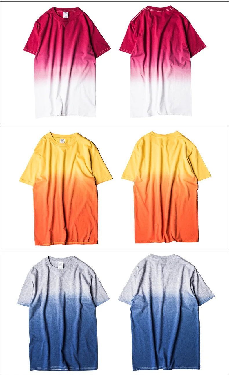 Moomphya, новинка, Dip dye, градиентный цвет, короткий рукав, Мужская футболка, крутая уличная одежда, смешные футболки для мужчин, футболка, мужская летняя футболка