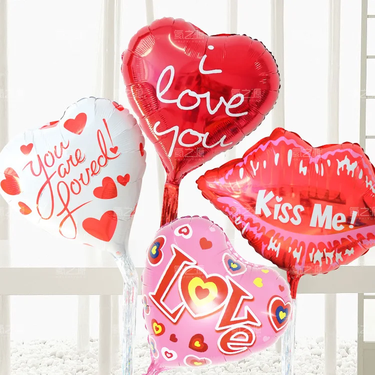 18-дюймовый сердце Форма Алюминий пленка, с надписью «I Loveyou для отдыха и вечеринок декоративный Фольга шар