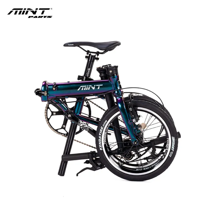 Minparts MT folding bike T-3 16inch alloy frame top color changing paint bicycle