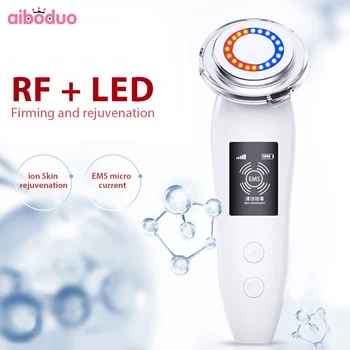 

6 in one RF+LED EMS Photon Skin Rejuvenation Remove Wrinkle Lifting Firming Skin Care Cleaning Facial Massage Beauty Instrument