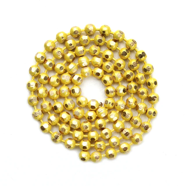 10meter/lot Width 1.5mm Colorful Copper Ball Bead Chain Bulk Necklace Bracelet Women Link & Key Chain For Diy Jewelry Making yellow