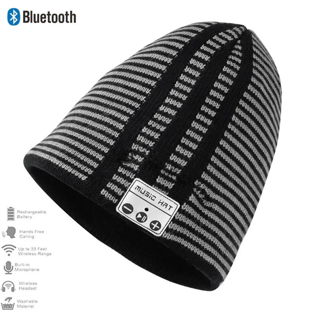 Adi tiaowen hat Bluetooth 4,2, наушники в музыкальную шляпу, гарнитура, наушники для женщин и мужчин, с микрофоном, поддерживает TF карту, посылка в коробке, рождественские подарки - Цвет: Adi tiaowen hat