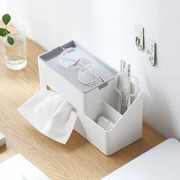 

Simple Tissue Box Desktop Multifunction Remote Control Holder Organizer for Office Open design Home Storage Tissue Box #35