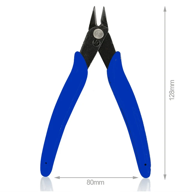 Wire Cable Cutters Cutting Side Snips Flush Pliers Nipper Hand Tools for Removing Rough Uneven Edges Metal Tabs On Cutting Dies Blue