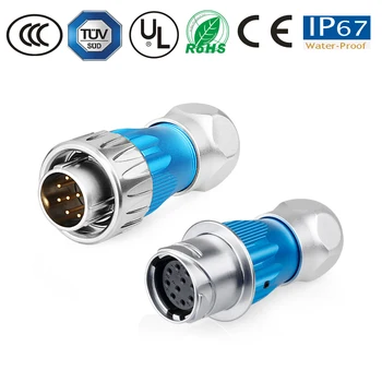 

Waterproof connector male plug female plug DH-24 10pin powercon/automotive/led lamp/solar /electronics connector semi-metal