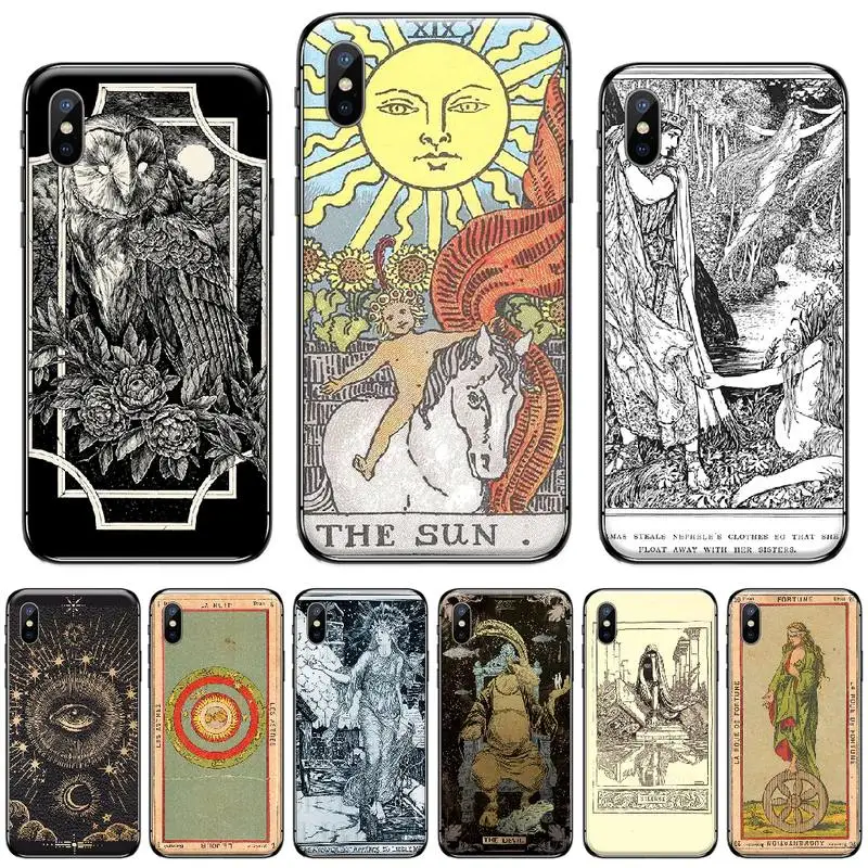 Чехол для телефона Tarot с таинственным рисунком мягкий черный чехол iphone 5 5s 5c se 6 6s 7 8
