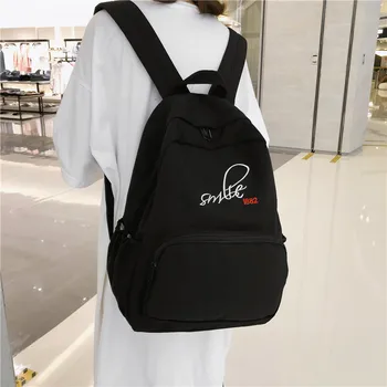 

JULYCCINO Preppy Style Shoulder Nylon Backpack Women solid Color Back Bag Girls Laptop Bagpack New Designer Backpacks mochila