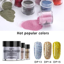 RWTT перламутровые цветные голографические гвозди пудра Цвет ногтей натуральный сухой DIY дизайн ногтей украшения ногтей