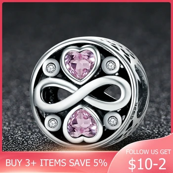 

CodeMonkey 100% Real 925 Sterling Silver Infinity Charms Fit Original Design Bracelet Beads DIY Jewelry For Women CMC240