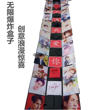 

Multi-layer surprise infinite explosion box time corridor box diy handmade material creative album birthday anniversary gift