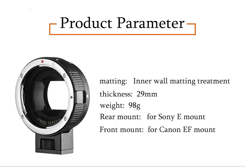 Автофокус Ef-nex адаптер для крепления объектива для sony Canon Ef-s объектив для E-Mount Nex A7 A7r A7s Nex-7 Nex-6 5 камера полная Рамка
