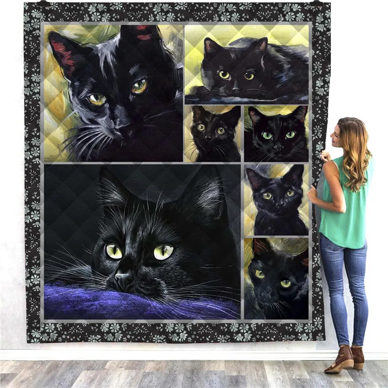 2 3D Love Cat, цифровое одеяло с печатью, велосипедное, цветочное, мультяшное одеяло, ed, покрывало, одеяла, покрывала, модное одеяло s для кровати - Цвет: 2