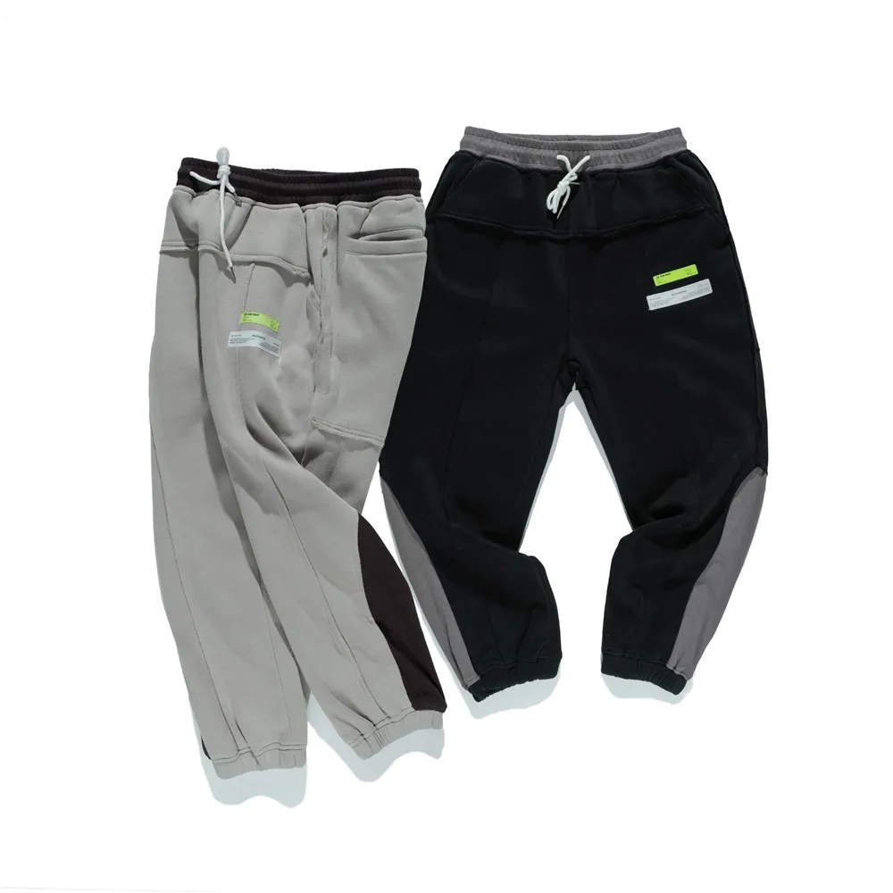 

City Where the Product 2019 Winter New Style Men Large Pocket Joint Lace-up Ankle Banded Pants Casual Trousers BOY'S
