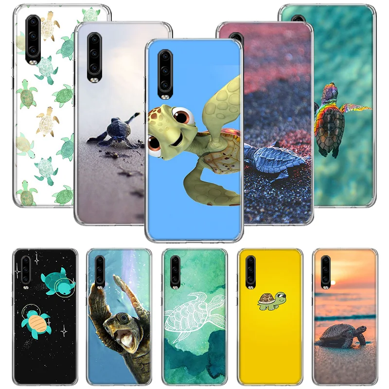 Чехол для телефона с черепаховой черепахой Huawei P30 P20 P40 P50 P10 Mate 40 30 10 20 Lite Pro