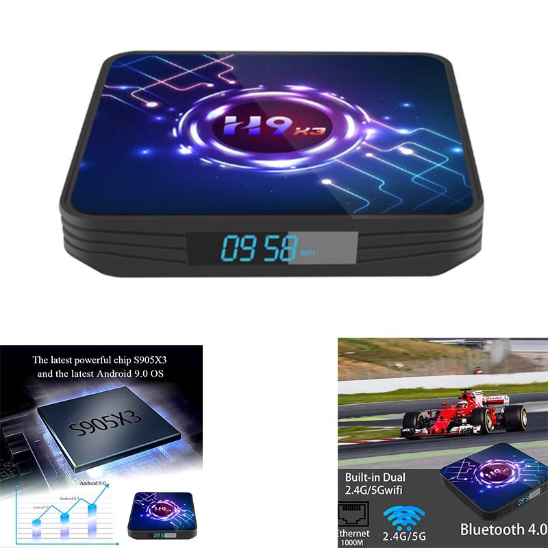 H9-X3 TV BOX S905X3 4 + 64G Dual WiFi Bluetooth 8K сетевая телеприставка | Электроника