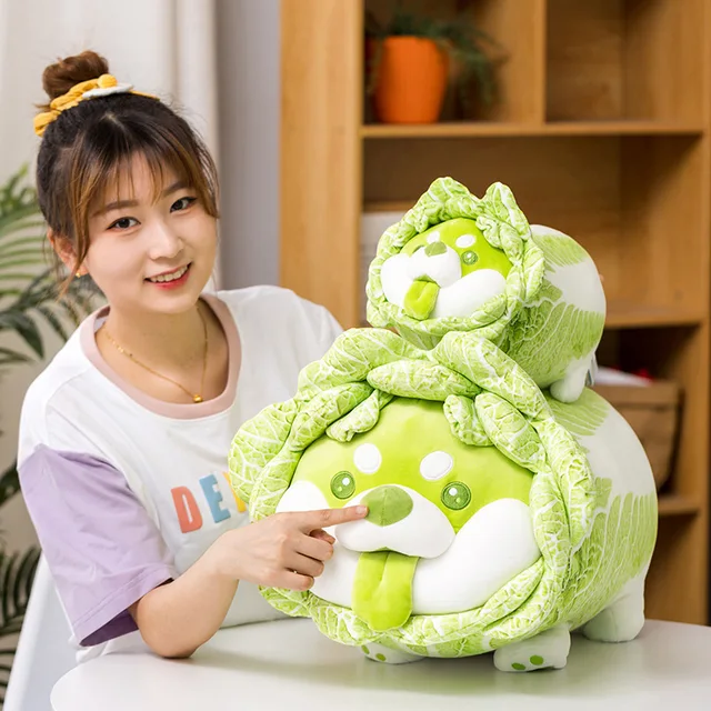 Cute Cabbage Plush Dog Toy Soft And Huggable Vegetable - Temu