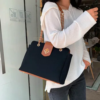 

Ai6 Hong Kong Style Large-Volume Single-shoulder Canvas Bag Autumn and Winter Big Bag WOMEN'S Bag New Style 2019 Versatile INS C