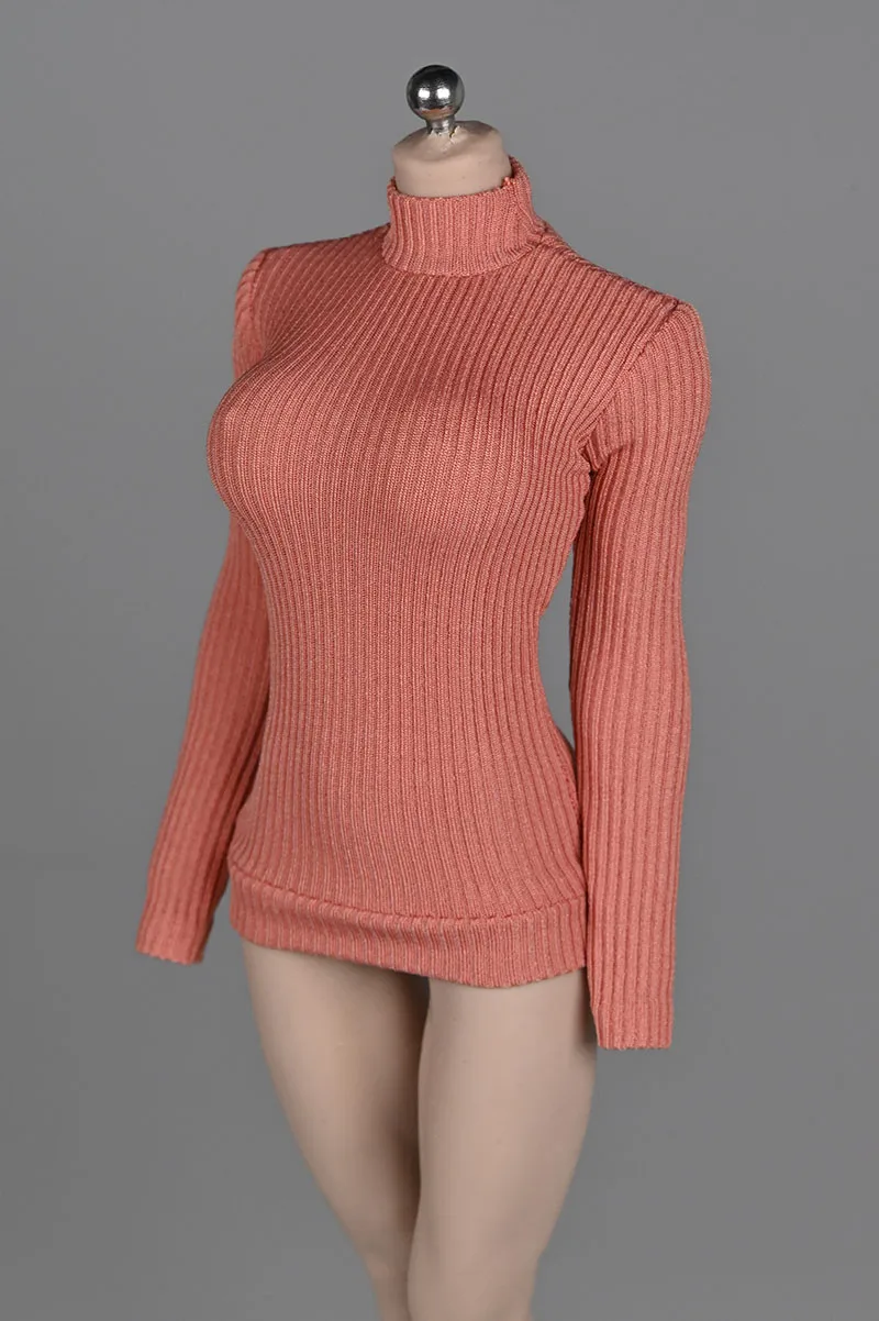 1:6 Scale Female Black High Collar Sweater Clothes Fit 12'' PH TBL Figure Body 