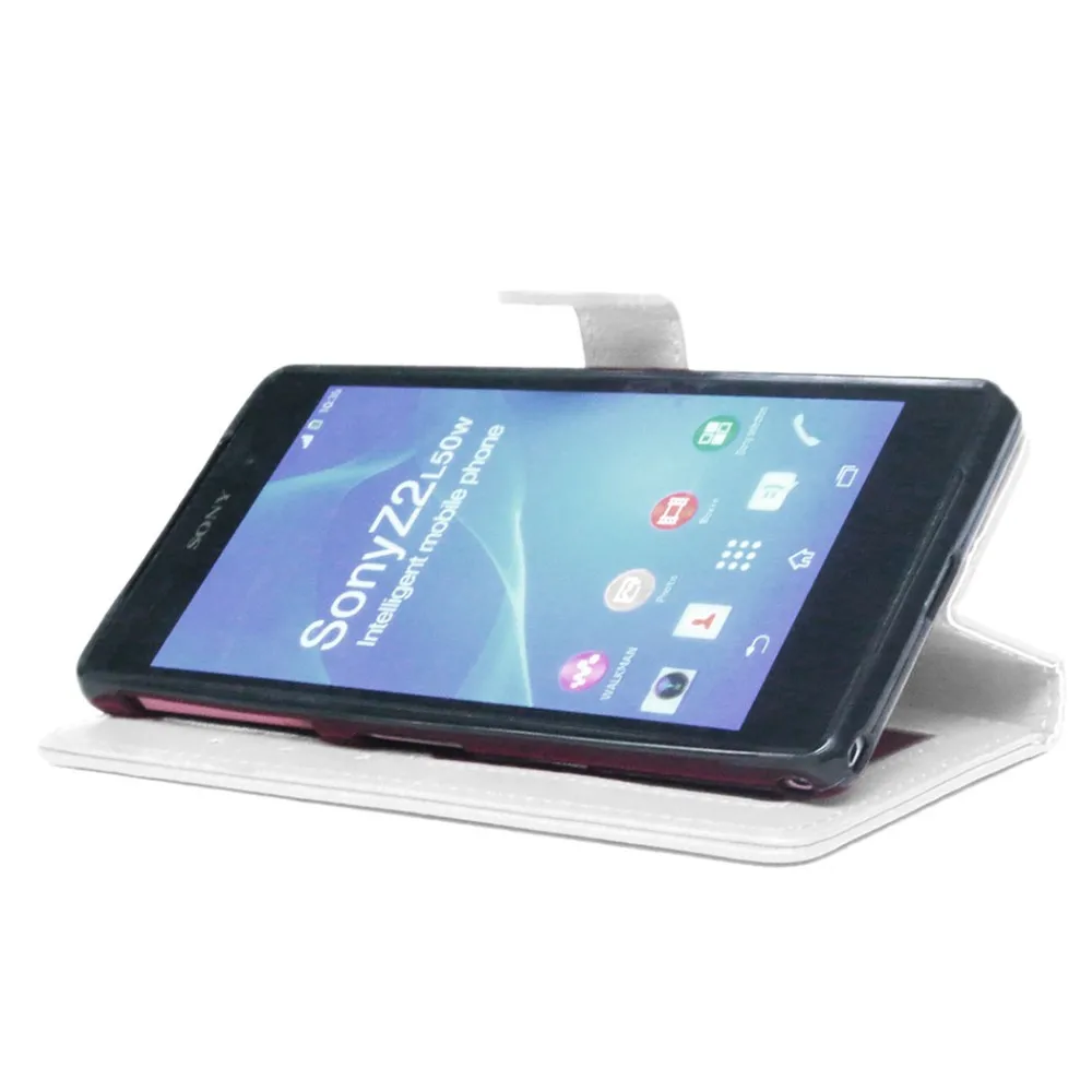 Чехол для телефона sony Xperia Z2 роскошный Флип кожаный чехол для sony Z2 D6503 L50W Чехол-портмоне держатель подставка задняя крышка