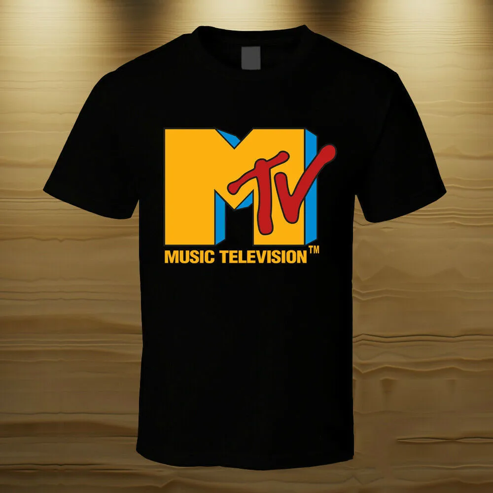 Новая футболка с логотипом MTV, Мужская футболка из 100% хлопка, горячая новинка, хипстерская летняя футболка harajuku 2019 ретро-футболка