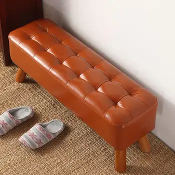 

Imitation leather shoe stool simple modern clothing store entrance sofa stool footstool bed stool