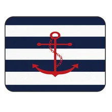 CHARMHOME мягкий Противоскользящий коврик простые синие и белые полосы якорь ковер для гостиной коврик для спальни домашний декор