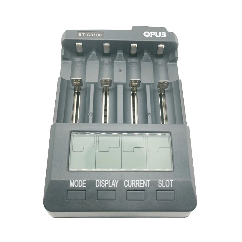 Battery Charger Battery Charger Adapter Charger Adapter Original OPUS BT-C3100 V2.2 Digital 4 Slots LCD Battery Charger