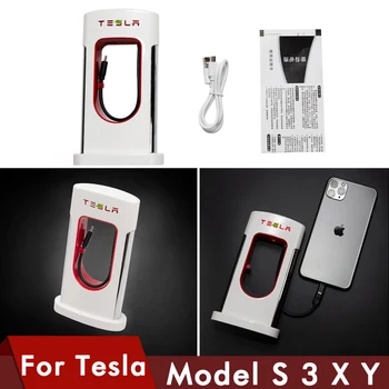 

New Mobile Power For Tesla Model 3 Accessories Charger Mobile Phone Universal For Tesla Model Y Model Three S X model3 2017-2020