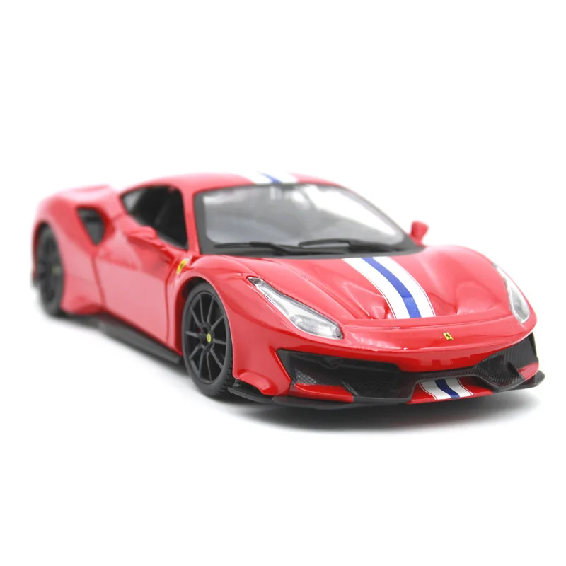 Burago 1:24 модель модели автомобиля из искусственного сплава для Ferrari 488 pista литой под давлением спортивный автомобиль модельные игрушки, коллекционные для мужчин детей Gfit