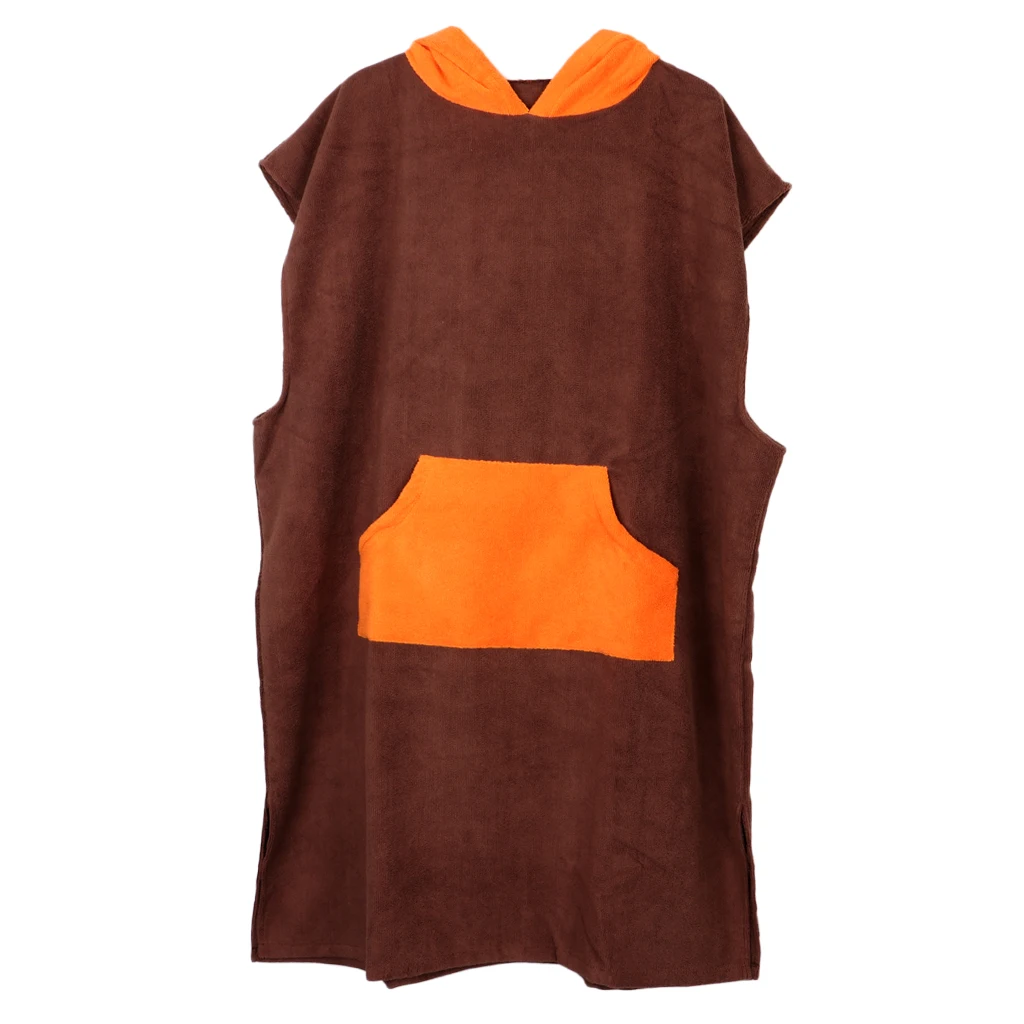 Brown 110cm Многоцветное пончо для серфинга, пляжный купальный костюм, пеленальный халат/полотенце для купания, серфинг, пляж, бассейн, путешествия - Цвет: Brown 110cm