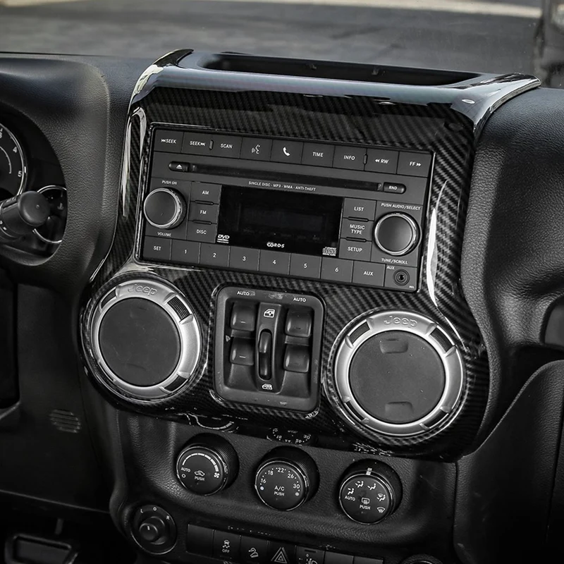 Автомобильная центральная консоль панель управления приборной панели Накладка для Jeep Wrangler JK& Unlimited 2011- внутренние аксессуары