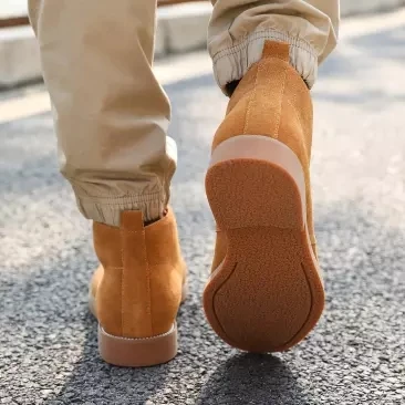 2 color xiaomi high help retro desert boots cow suede leather high quality men's booties smart home