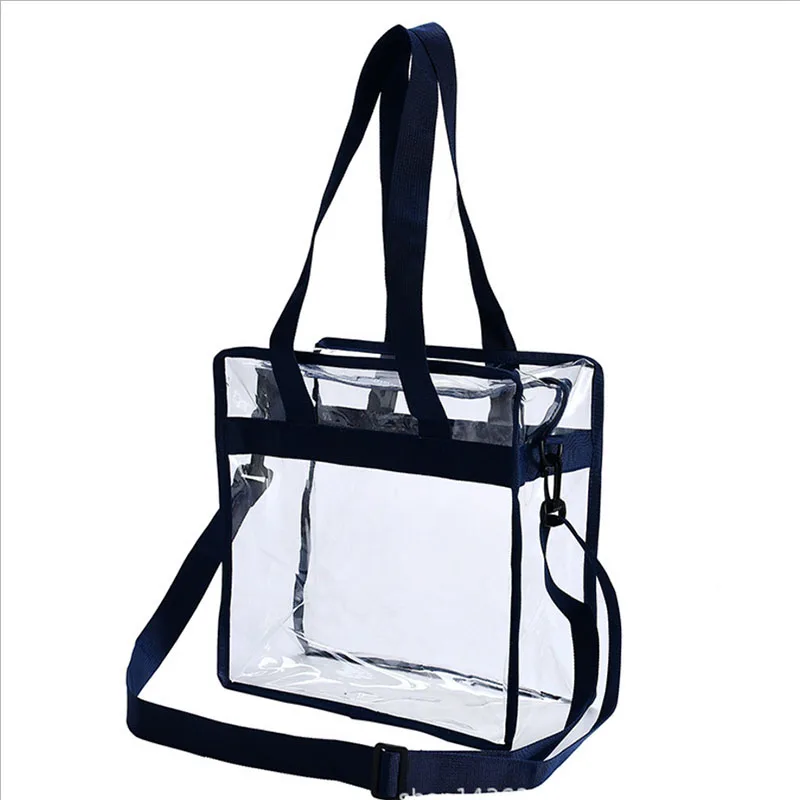 

2019 New handbag women single shoulder diagonal straddle Messenger zipper bags large capacity PVC Transparent jelly beach bag