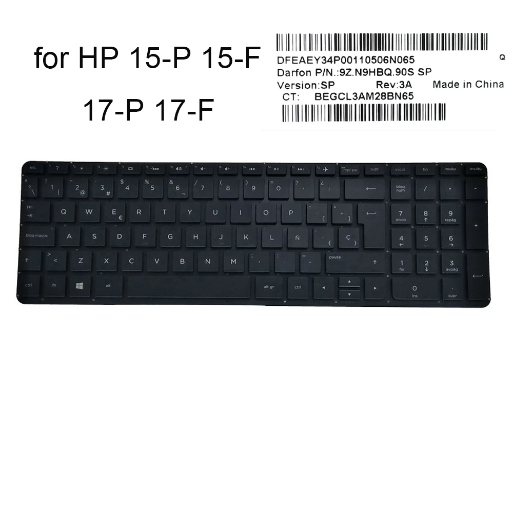 Spain backlit keyboard For HP Pavilion 15 P 15 p000 15 K 15 V 17 P 17 F 17  F000 Spanish SP ES laptop keyboards sale 9Z.N9HBQ.90S|Replacement  Keyboards| - AliExpress