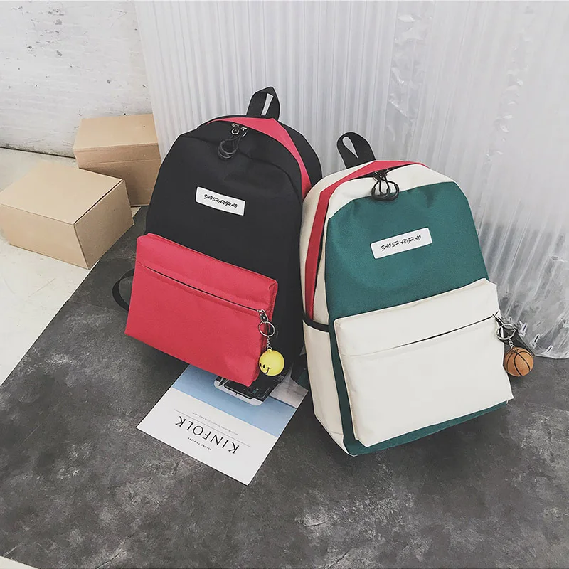 

2019 New Style Women's Korean-style Fashion College Style Backpack Men's Casual Sports Backpack