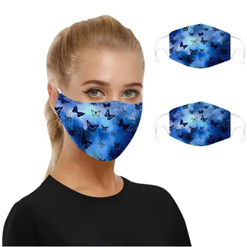 

2pc Universal Dust-proof And Smog-washable Mask For Adults In Europe And America Face Mouth Mask Breathable For Men Women
