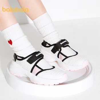 

Balabala Girls casual shoes 2020 new summer girls sports shoes net breathable old shoes