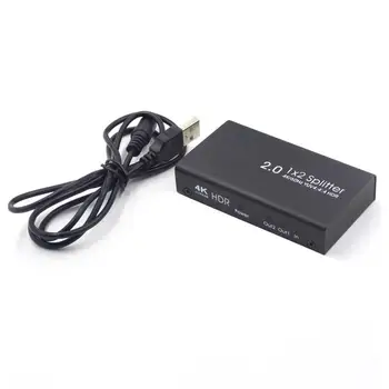 

HDMI 2.0 Ultra HD 4K 60HZ 1x2 HDMI Splitter Video Audio Converter Split Screen