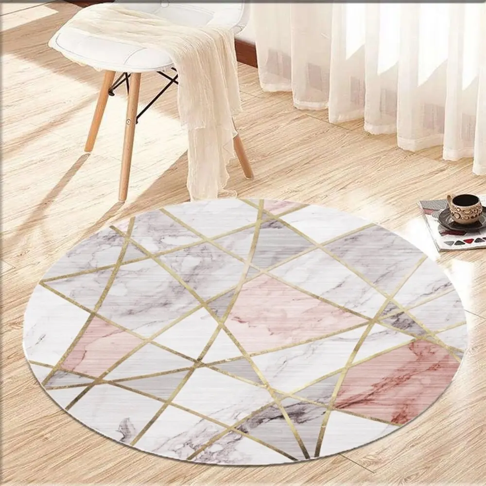 Washable Stylish Nordic Modern Rugs Geometry Large Area Living Room Bedroom Decoration Hanging Basket Round Floor Mat Carpet Rug | Дом и сад
