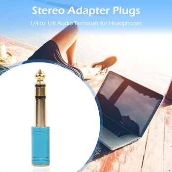 

6.35mm Male to 3.5mm Female Adapter Stereo Adapter Plugs Headphones Amplifiers Electric Guitars Gold-plated Audio Terminals